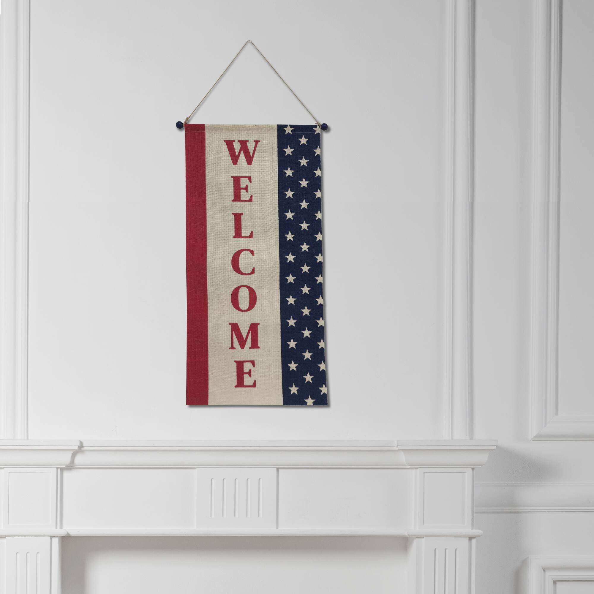 27.75" Burlap Welcome Flag by Celebrate It™